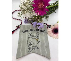 Stickdatei ITH - Seebär Gnom Wimpel "Kumm in"